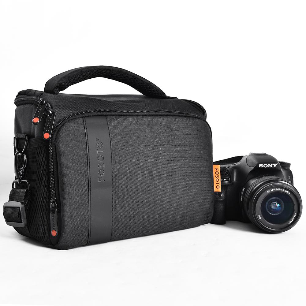 FOSOTO Digital DSLR Camera Bag Waterproof Shoulder Bag Video Camera Case For Canon Nikon Sony Lens Pouch photography Photo Bag