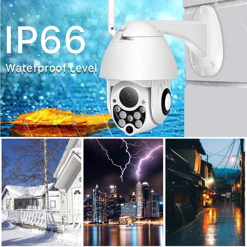 1080P PTZ IP Camera Wifi Outdoor Speed Dome Wireless Wifi Security Camera Pan Tilt 4X Digital Zoom 2MP Network CCTV Surveillance