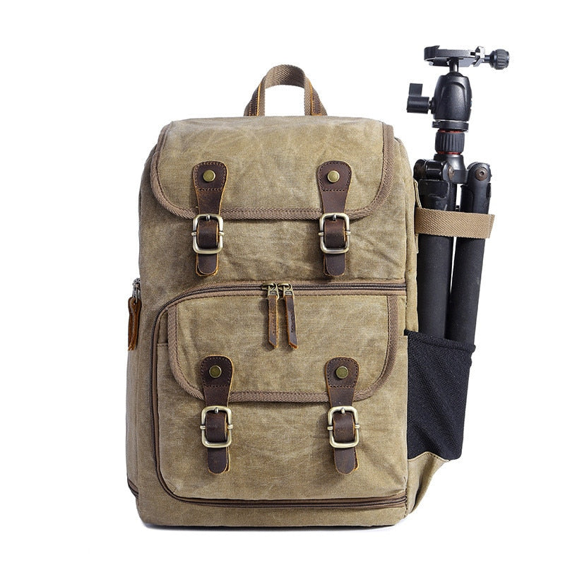 High Capacity Batik Canvas Fabric Photography Bag Outdoor Waterproof Camera Shoulders Backpack for Canon Nikon Sony DSLR SLR