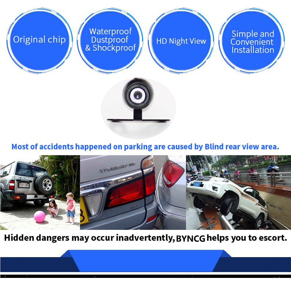 Car Rear View Camera Wide Angle Reverse Parking Waterproof CCD LED Auto Backup Monitor Universal for BMW New HD Night Vision