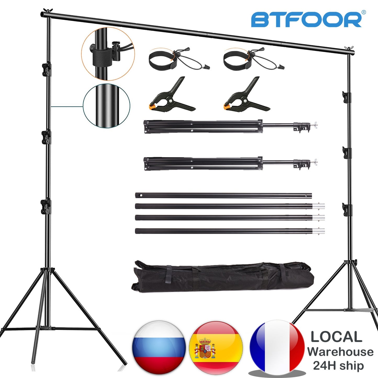 Photography Photo Studio Background Stand Backdrop Chromakey Green Screen Support System Frame Chroma Photobackground For Shoot