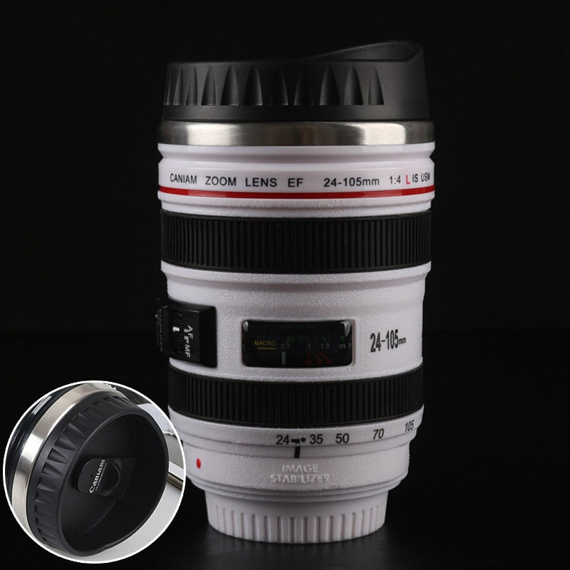 Emulation Camera Mug Cup PHOTO LIFE New Canon Thermal Mugs Camera Lens Cup  Stainless Steel Coffee Creative Lens Tea Mugs