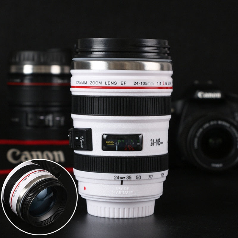 Emulation Camera Mug Cup PHOTO LIFE New Canon Thermal Mugs Camera Lens Cup  Stainless Steel Coffee Creative Lens Tea Mugs